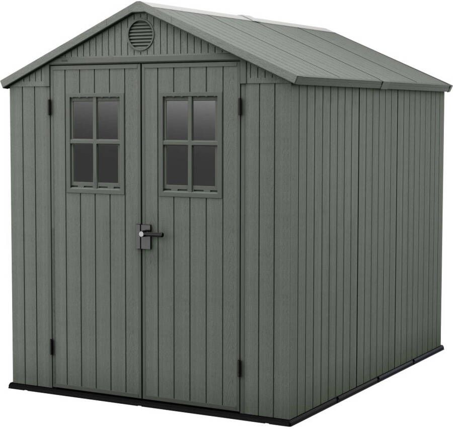 Keter Darwin 66 Tuinhuis dubbele deuren + ramen 190x183x221 cm Groen