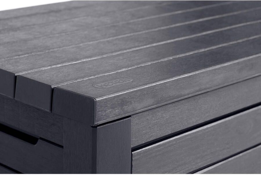 Keter Kussenbox Northwood Houtlook Antraciet 630l 155 4x73x69 3cm - Foto 3