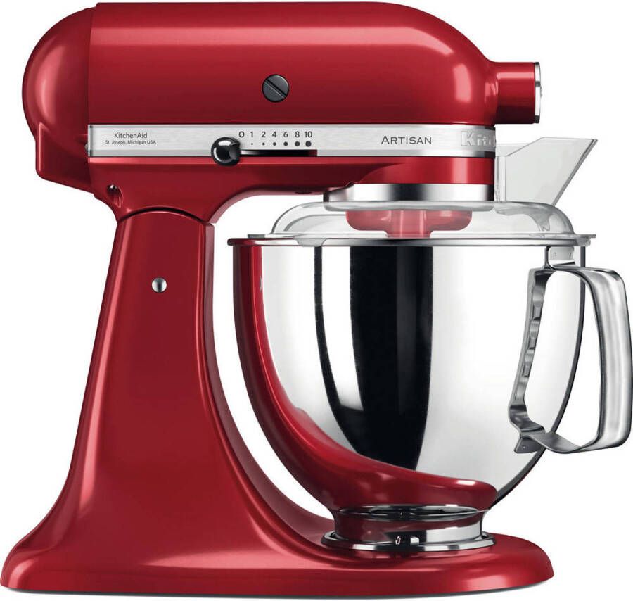 KitchenAid 5KSM175PSEER Keukenrobot met kantelbare kop 4 8 L Standmixer Artisan met exta accessoires Keizerrood - Foto 2