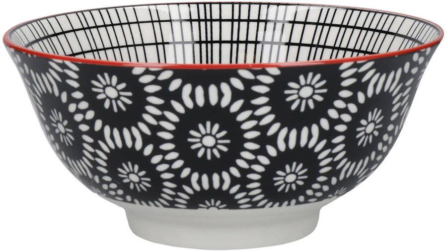 KitchenCraft 4 Keramische Kommen in Geschenkverpakking Ideaal Voor Roomijs Soep en Meer 'Monochrome' Designs - Foto 3