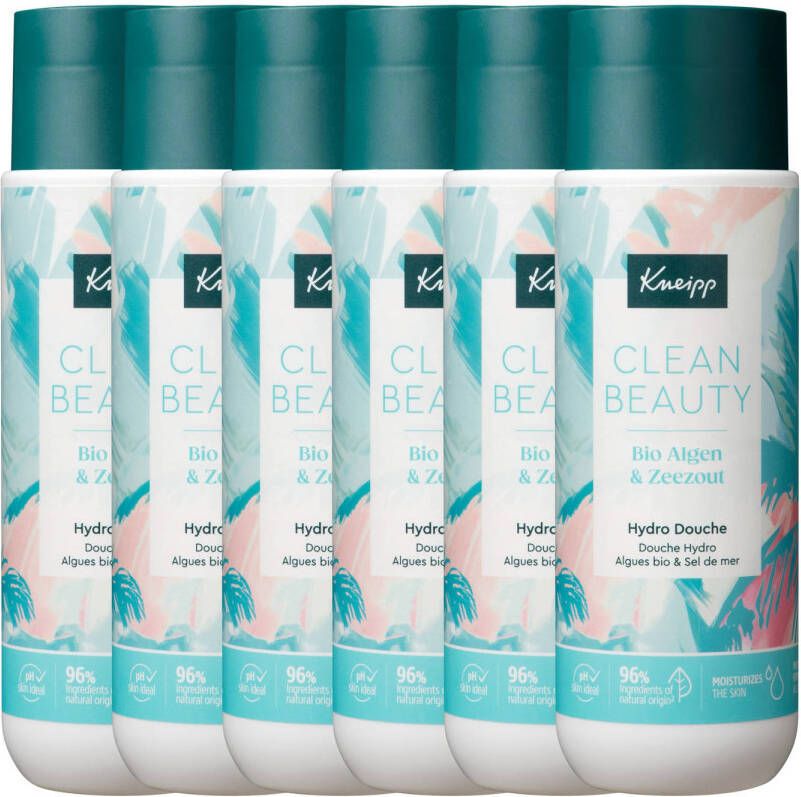 Kneipp Clean Beauty Algen-Zeezout douchegel 6 x 200ml voordeelverpakking