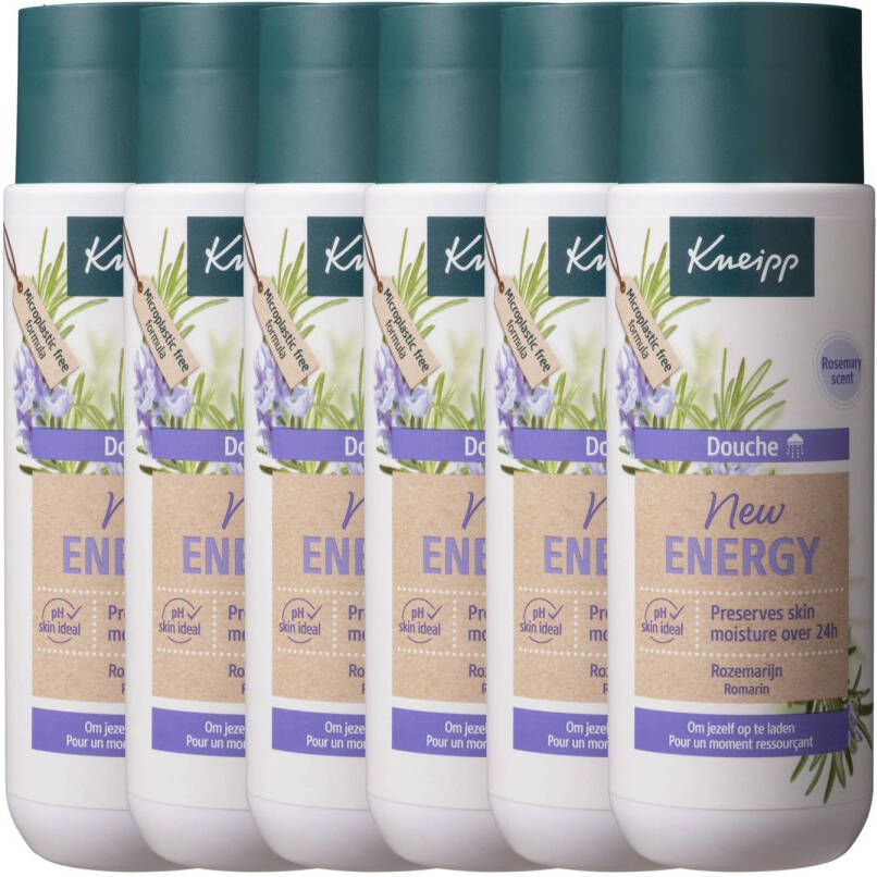 Kneipp New Energy douchegel 6 x 200ml voordeelverpakking