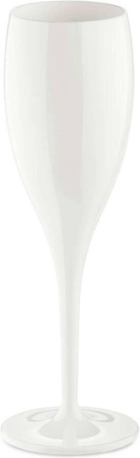 Koziol Superglas Cheers No. 1 Champagneflute Set van 50 Stuks Kunststof Wit
