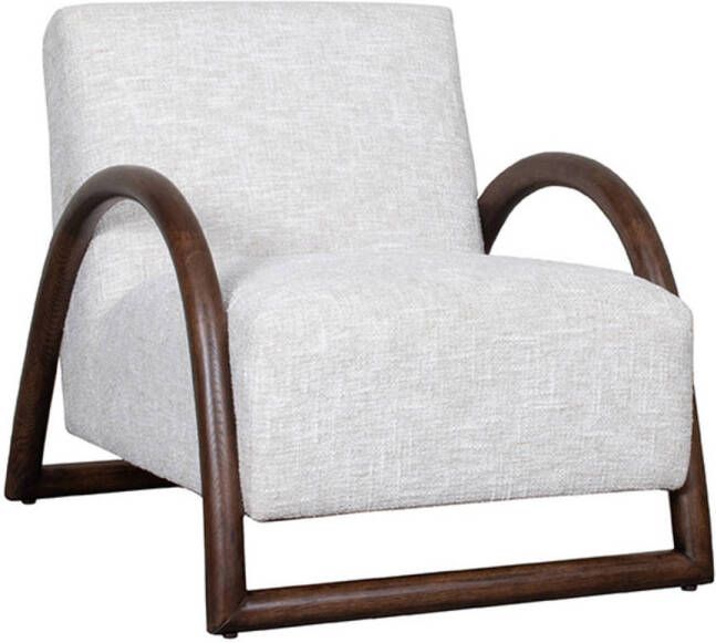 LABEL51 Fauteuil Viggo Bouclé en walnoot Naturel