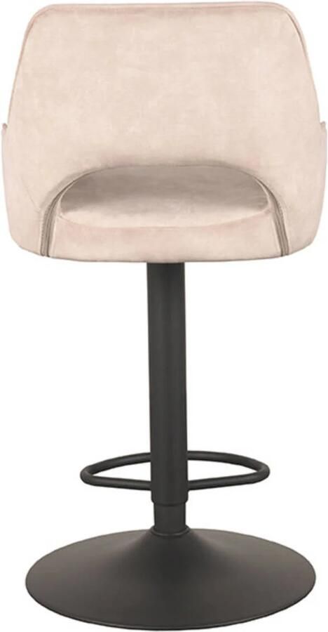 LABEL51 Draaibare Barkruk Fer Velvet Naturel (zithoogte 64-84cm)