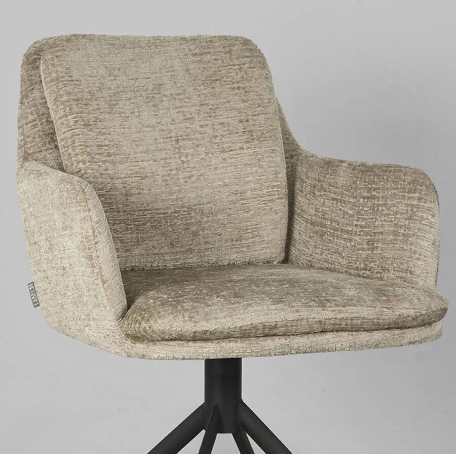 LABEL51 | Eetkamerstoel Joy Beige Elegance | Zitmeubels eetkamer | Armstoel - Foto 3