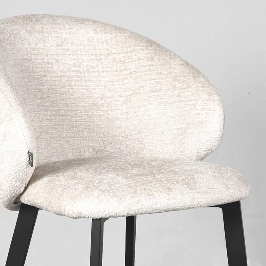 LABEL51 Eetkamerstoel Logan Elegance stof Crème - Foto 3