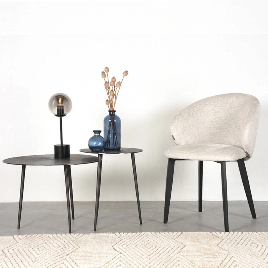 LABEL51 Eetkamerstoel Logan Elegance stof Crème - Foto 2