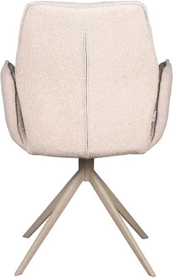LABEL51 | Eetkamerstoel Mellow Naturel Boucle | Zitmeubels eetkamer | Armstoel