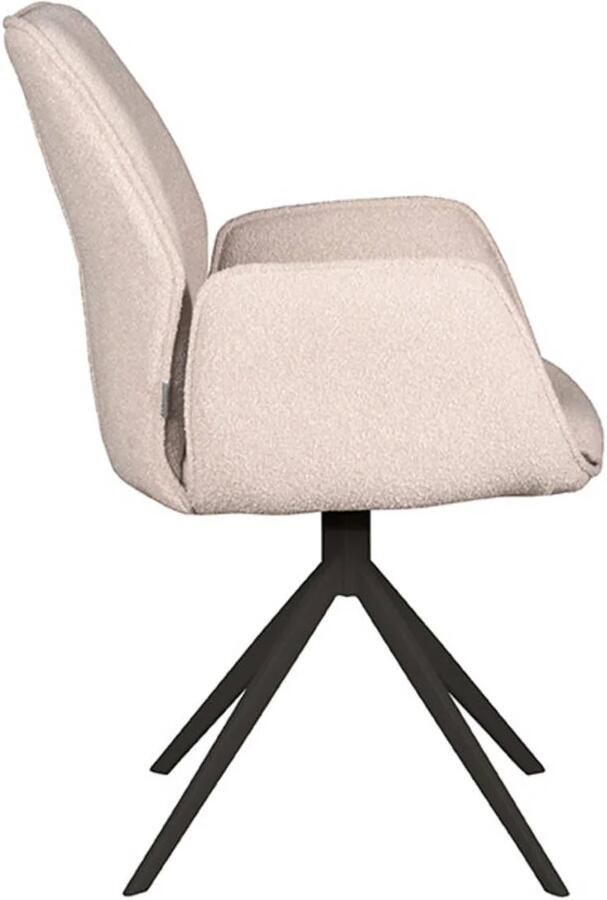 LABEL51 | Eetkamerstoel Mellow Naturel Boucle | Zitmeubels eetkamer | Armstoel - Foto 2