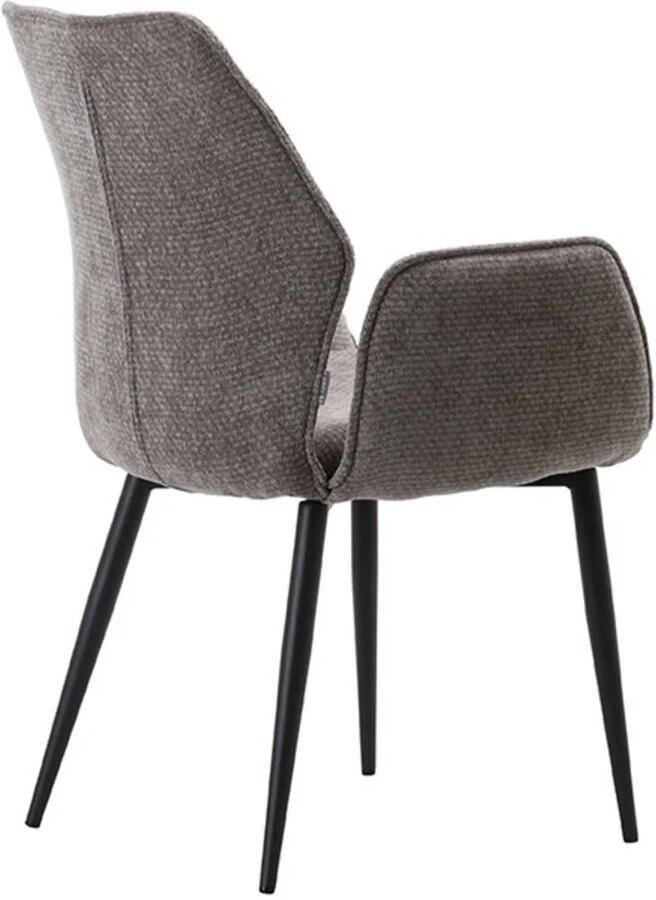 LABEL51 | Eetkamerstoel Morris Stone Stof | Zitmeubels eetkamer | Armstoel