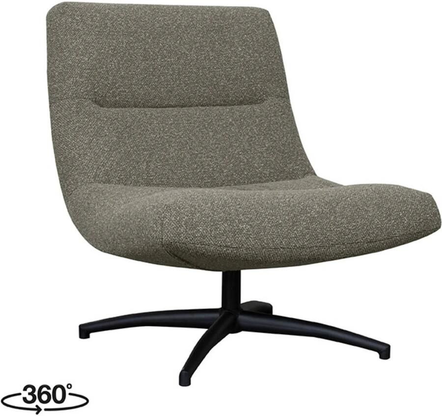 LABEL51 | Fauteuil Calix Truffel grijs Boucle | Zitmeubels woonkamer | Draaifauteuil