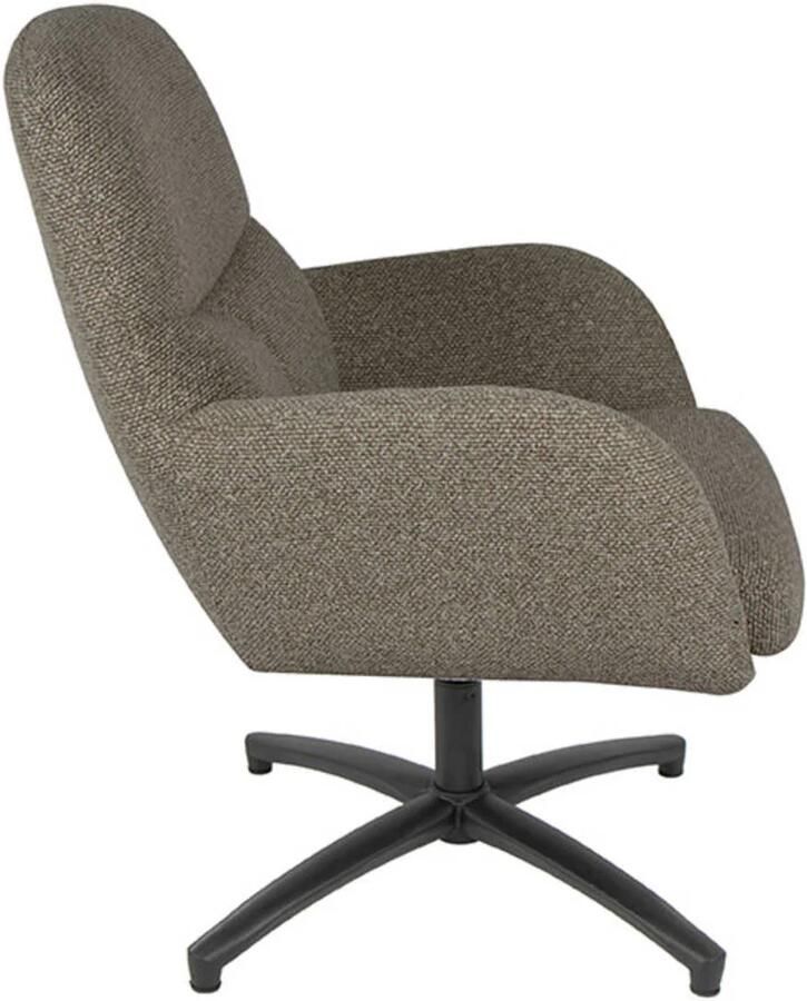 LABEL51 | Fauteuil Chill Zone Truffel grijs Boucle | Zitmeubels woonkamer | Draaifauteuil