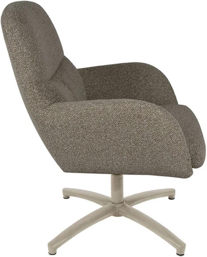 LABEL51 | Fauteuil Chill Zone Truffel grijs Boucle | Zitmeubels woonkamer | Draaifauteuil