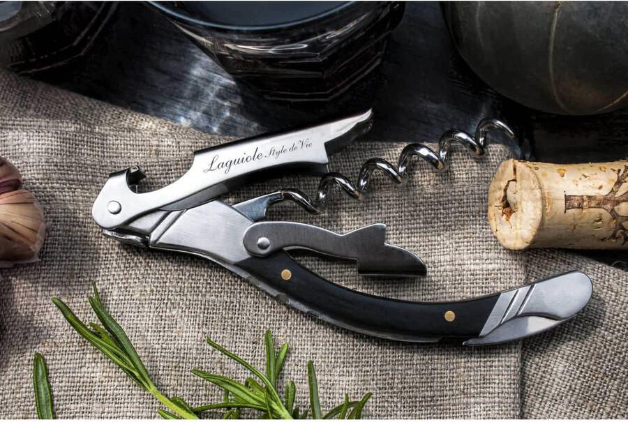 Laguiole Style de Vie Kurkentrekker In giftbox Zwart ebbenhout - Foto 4