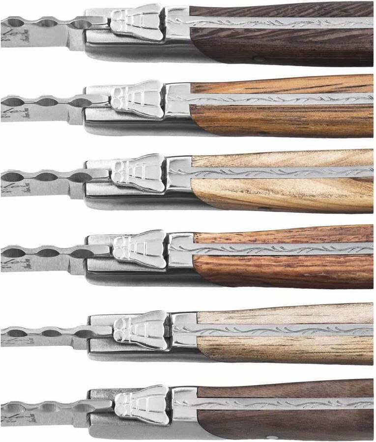 Laguiole Style de Vie Steakmessen Luxury Line 6-delig Houtkleurig - Foto 3
