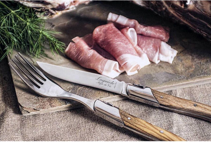 Laguiole Style de Vie Steakmessen Luxury Line Olijfhout 6 stuks - Foto 4