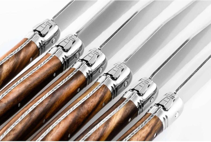 Laguiole Style de Vie Steakmessen Premium Line Dark Wood 6 stuks - Foto 3