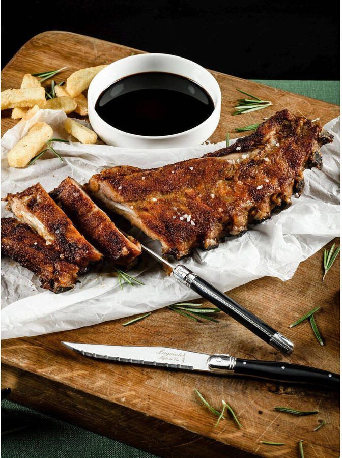 Laguiole Style de Vie Steakmessen Premium Line Zwart 6 stuks - Foto 2
