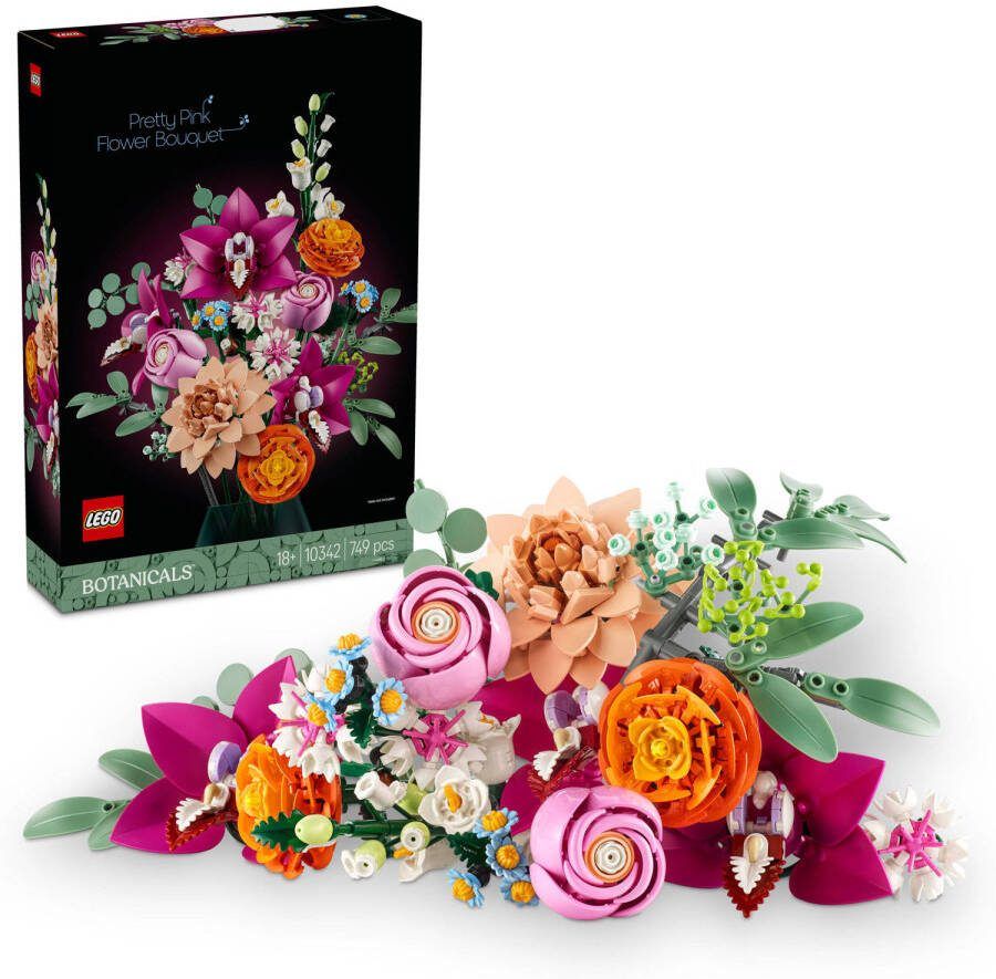 LEGO Botanical Collection Roze boeket bloemen decoratie 10342 - Foto 2
