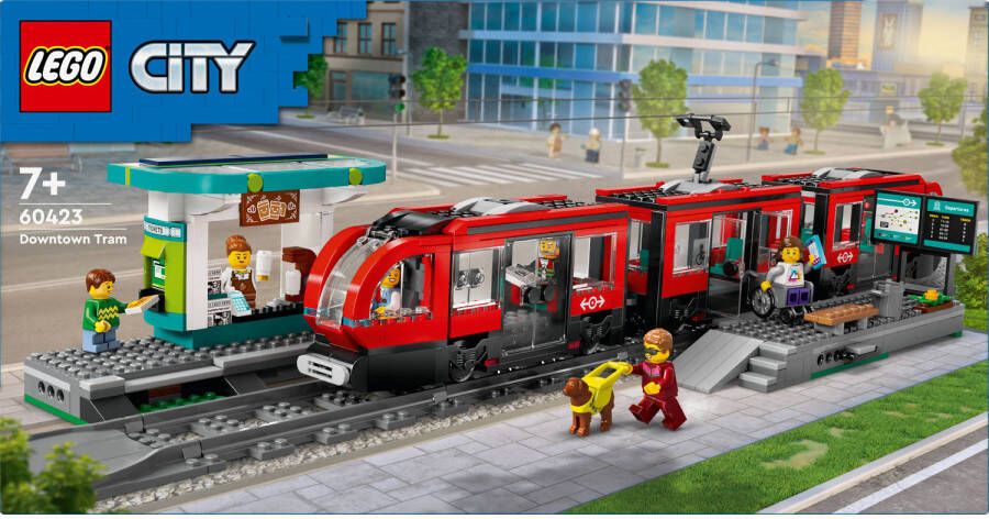 LEGO City Stadstram en station speelgoedset 60423 City Trains