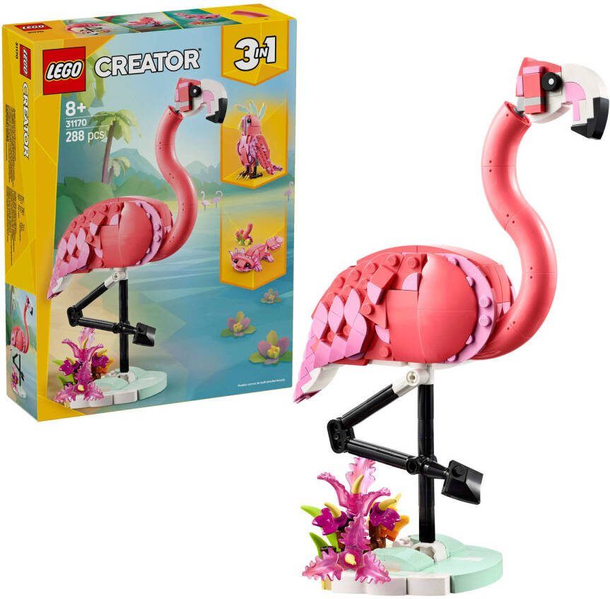 LEGO Creator 3in1 Wilde dieren: roze flamingo set 31170