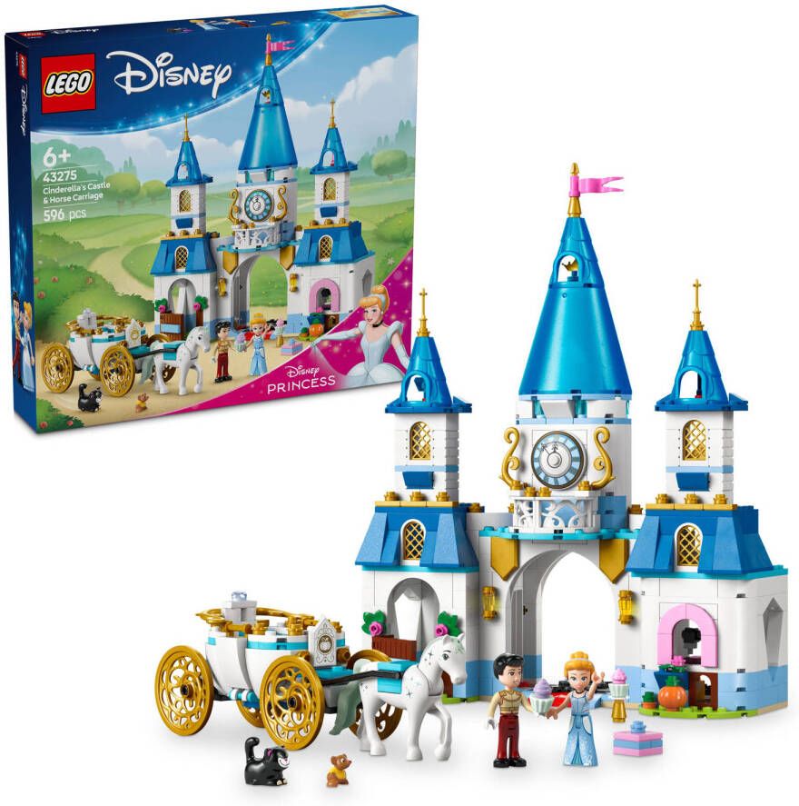 LEGO Disney Princess Assepoesters kasteel en paardenkoets bouwset 43275