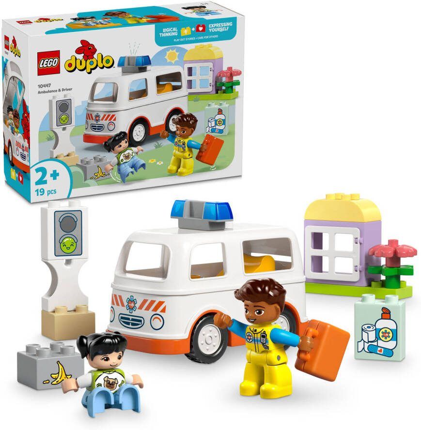 LEGO DUPLO Ambulance met chauffeur voor fantasiespel 10447