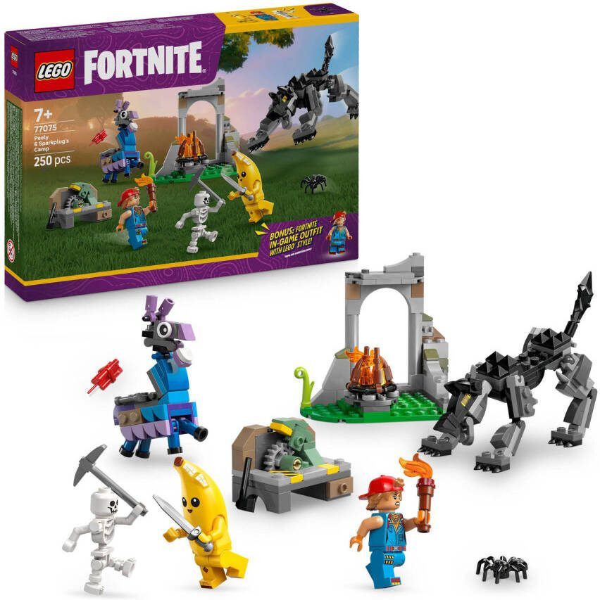 LEGO Fortnite Peely en Sparkplugs Kamp Bouwset 77075