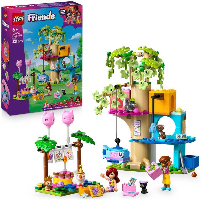 LEGO Friends Kattenverjaardagsfeestje en Boomhut Set 42666 - Foto 3