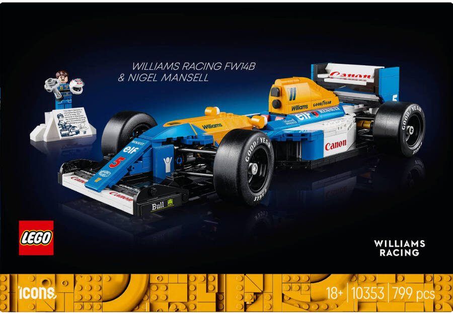 LEGO Icons Williams Racing FW14B en Nigel Mansell 10353