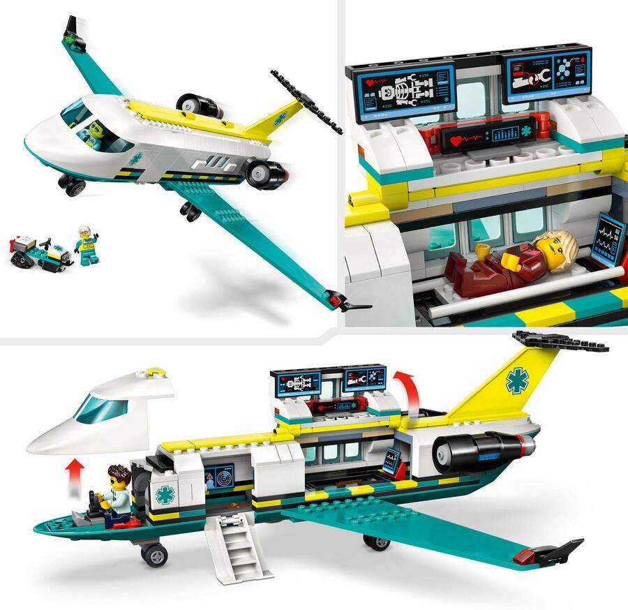 LEGO City Ambulancevliegtuig Speelgoedvliegtuig 60465 - Foto 4