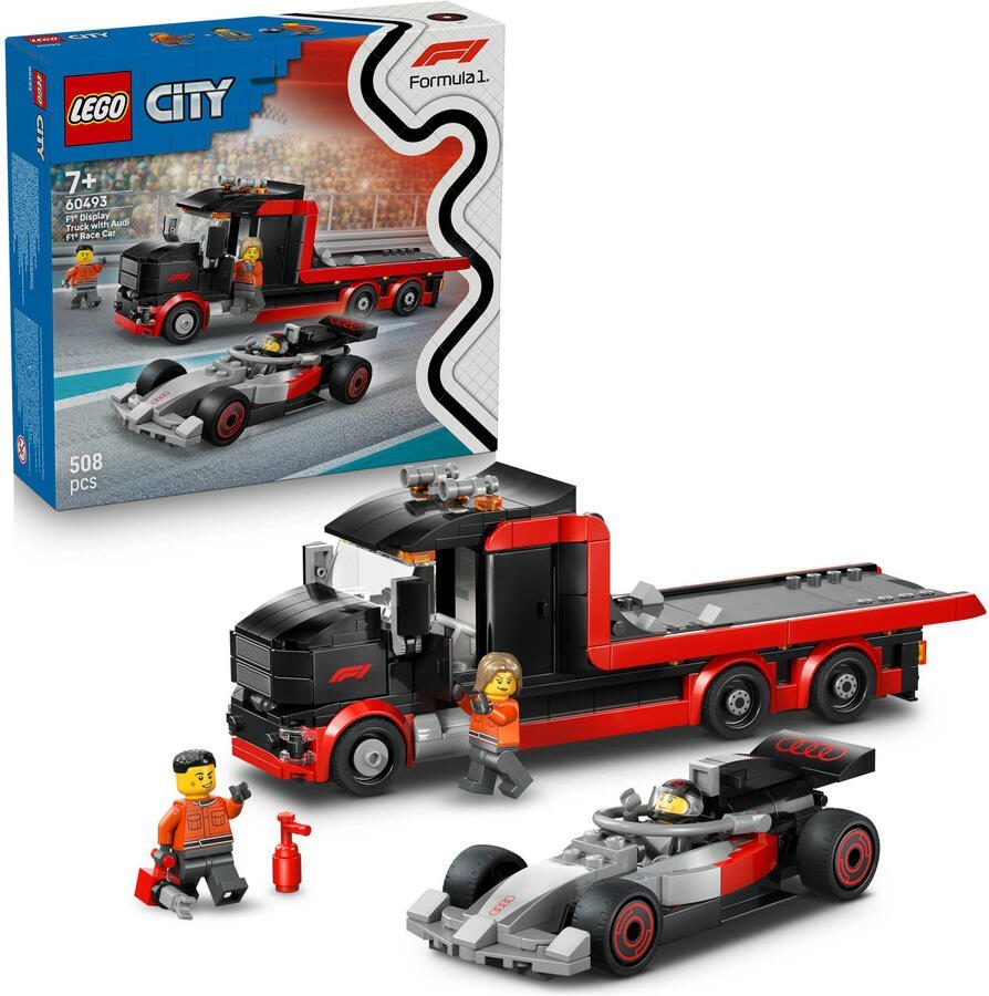 LEGO City F1 Displaytruck met Audi F1 Racewagen Speelgoed 60493