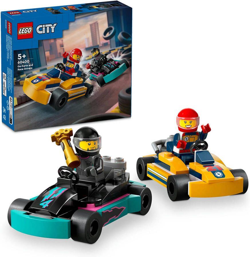 LEGO City Karts en racers Speelgoed Race Auto Set voor Kinderen vanaf 5 Jaar 60400 - Foto 3