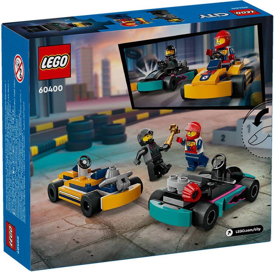 LEGO City Karts en racers Speelgoed Race Auto Set voor Kinderen vanaf 5 Jaar 60400 - Foto 4