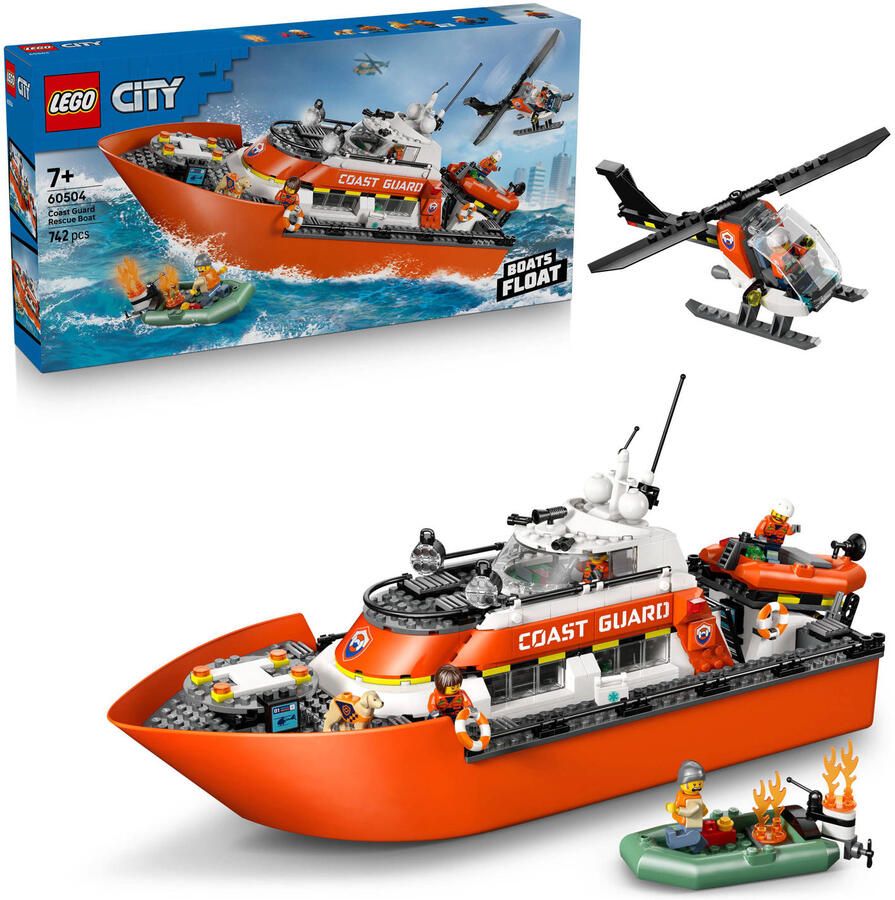 LEGO City Kustwacht reddingsboot met helikopter 60504