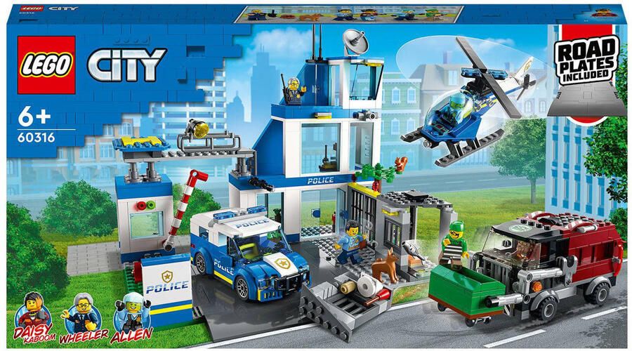 LEGO City Politiebureau Helikopter Speelgoed Set 60316 - Foto 4