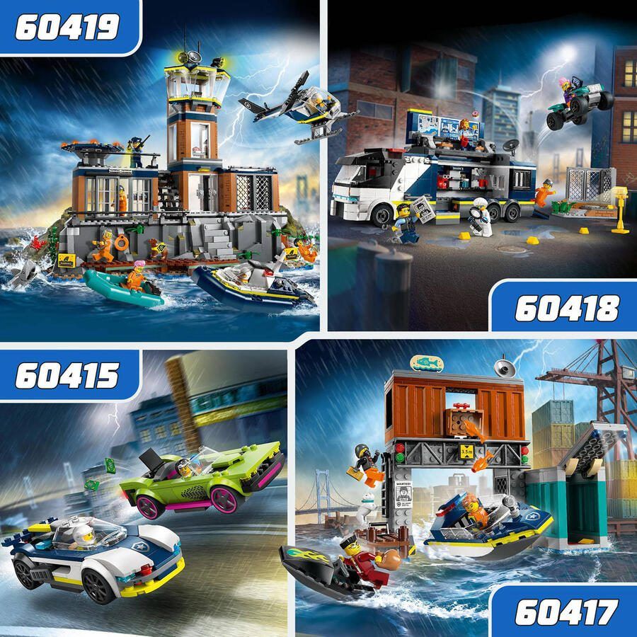 LEGO City Politiewagen en snelle autoachtervolging Politie Auto Speelgoed Set 60415 - Foto 3
