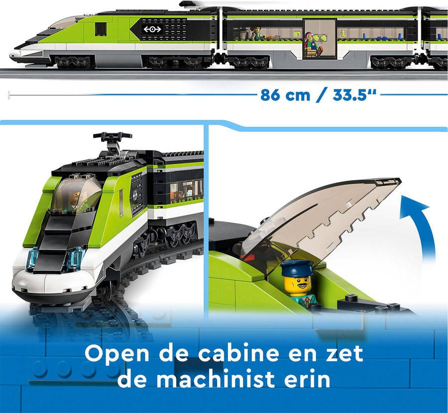 LEGO City Trains Passagierssneltrein Bestuurbare Trein Speelgoed 60337 - Foto 4