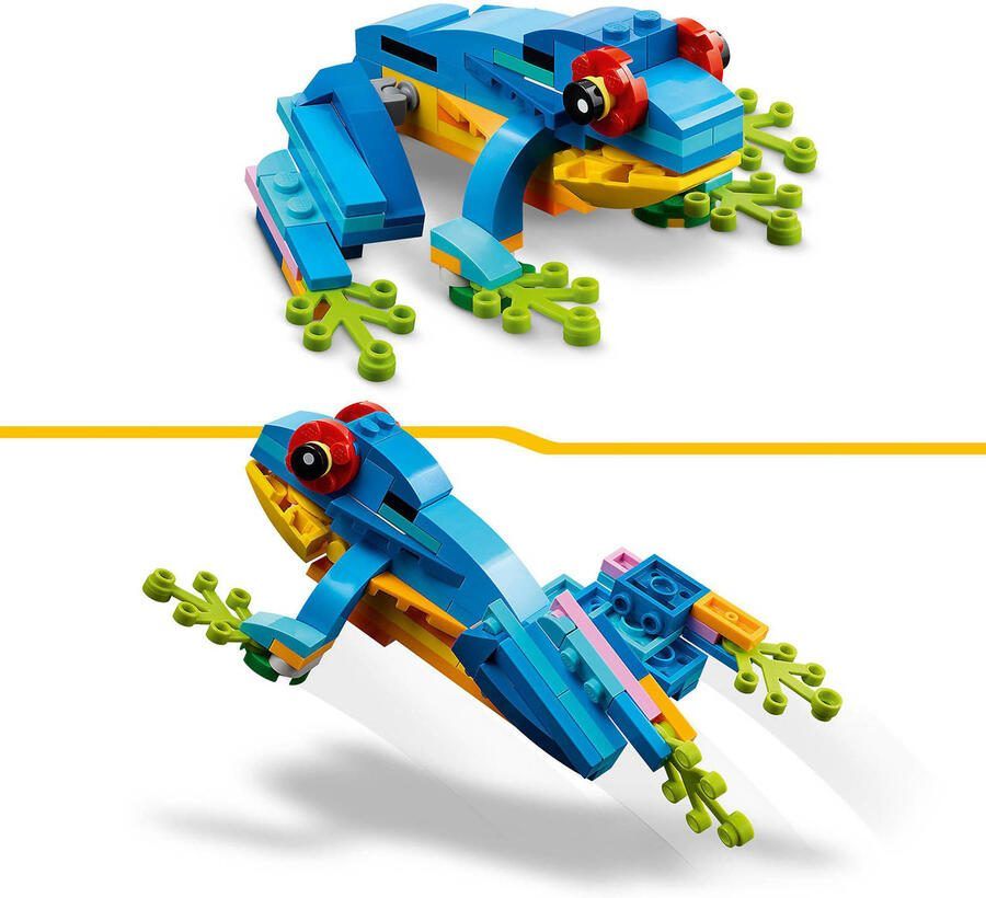 LEGO Creator 3in1 Exotische Papegaai Kikker Vis Dieren Speelgoed Set voor Kinderen 31136 - Foto 3