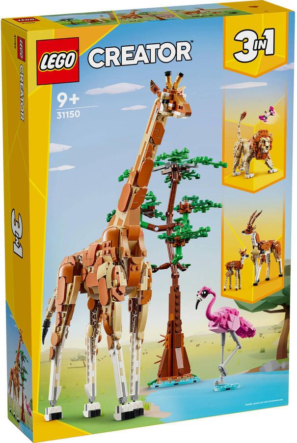 LEGO Creator 3-in-1 Safaridieren Speelgoed Set met Giraffe Gazelles en Leeuw 31150 - Foto 3