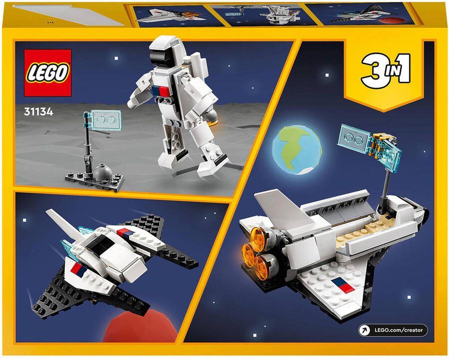 LEGO Creator 3-in-1 Space Shuttle Ruimteschip-Astronaut Speelgoed voor Kinderen 31134 - Foto 4