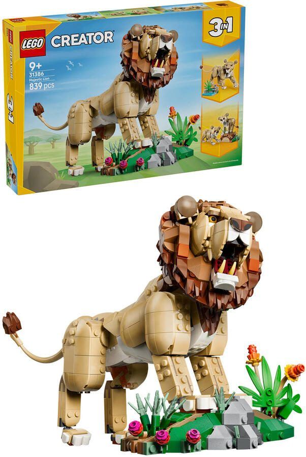 Lego Creator 3-in-1 Wilde dieren: Majestueuze Leeuw 31386 - Foto 2
