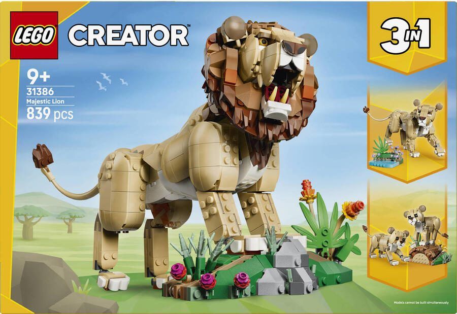 Lego Creator 3-in-1 Wilde dieren: Majestueuze Leeuw 31386 - Foto 4
