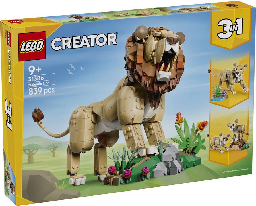 Lego Creator 3-in-1 Wilde dieren: Majestueuze Leeuw 31386 - Foto 4