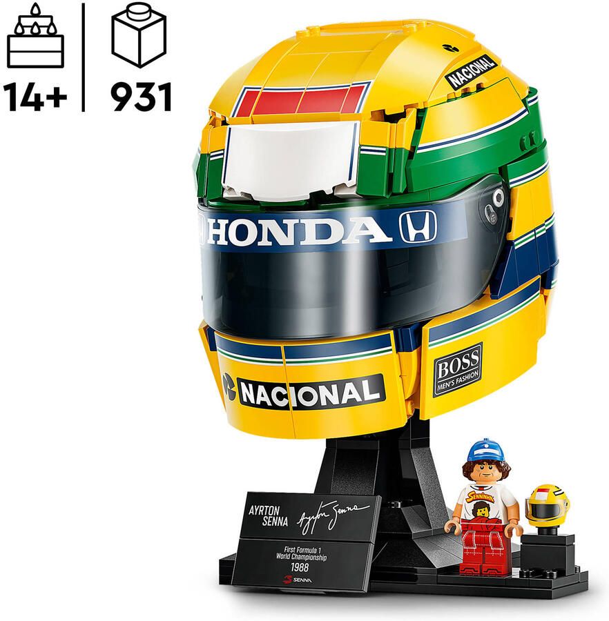 LEGO Editions Formula 1 Helm van Ayrton Senna F1 Auto Helm Bouwpakket 43024 - Foto 3