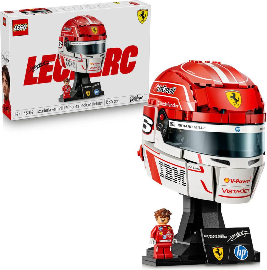 LEGO Editions Vehicles Scuderia Ferrari HP Helm van Charles Leclerc Set 43014