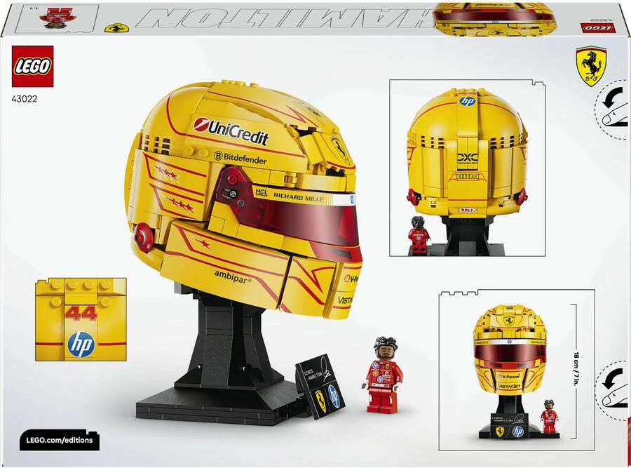 LEGO Editions Vehicles Scuderia Ferrari HP Helm van Lewis Hamilton Set 43022 - Foto 3