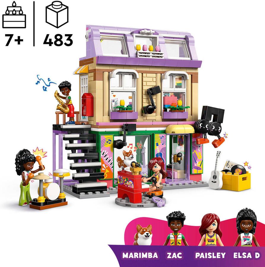 LEGO Friends Muziekwinkel en Appartement Bouwset 42653 - Foto 4