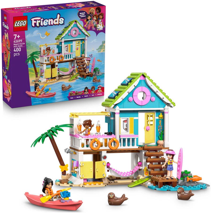 LEGO Friends Strandhuis met Zeehonden Dieren Speelgoed voor Kinderen 42699